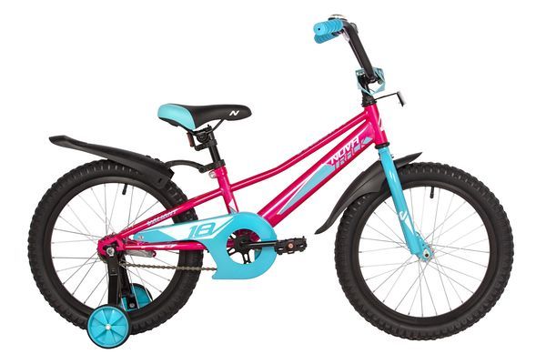 Велосипед NOVATRACK 18" VALIANT фуксия, защита А-тип, тормоз нож, короткие крылья                                                                                                                                                                         