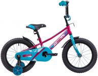 Велосипед NOVATRACK 16", VALIANT, фуксия, полная защита цепи, тормоз нож, короткие крылья, нет багаж                                                                                                                                                      