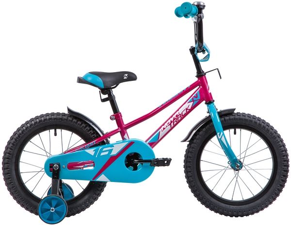 Велосипед NOVATRACK 16", VALIANT, фуксия, полная защита цепи, тормоз нож, короткие крылья, нет багаж                                                                                                                                                      