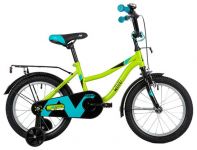 Велосипед NOVATRACK 16" WIND зеленый, полная защита цепи, пер.ручн, зад нож тормоз., крылья, багажни                                                                                                                                                      