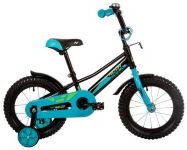 Велосипед NOVATRACK 14" VALIANT черный, полная защита цепи, тормоз нож, короткие крылья                                                                                                                                                                   