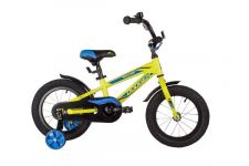 Велосипед NOVATRACK 14" DODGER алюм.,зелёный, тормоз нож, короткие крылья, полная защита цепи                                                                                                                                                             