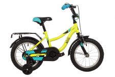 Велосипед NOVATRACK 14" WIND зеленый, полная защита цепи, пер.ручн, зад нож тормоз., крылья, багажни                                                                                                                                                      