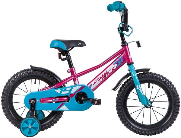 Велосипед NOVATRACK 14", VALIANT, фуксия, полная защита цепи,тормоз нож, короткие крылья, нет багажн                                                                                                                                                      