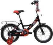 Велосипед NOVATRACK 14" URBAN чёрный, полная защ.цепи, тормоз нож, крылья и багажник хром                                                                                                                                                                 